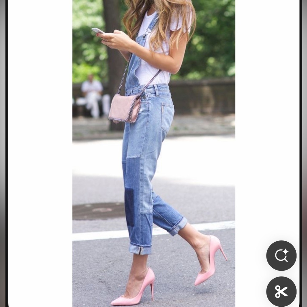 Anthropologie PAIGE Sierra High Rise Denim Overalls Distressed
